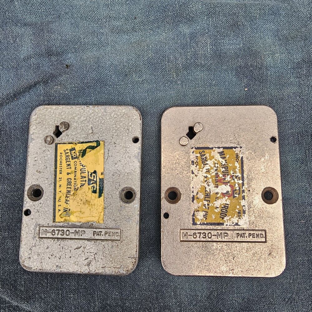Sargent & Greenleaf Manipulation Proof Combo Safe Lock Backplates 6730-MP